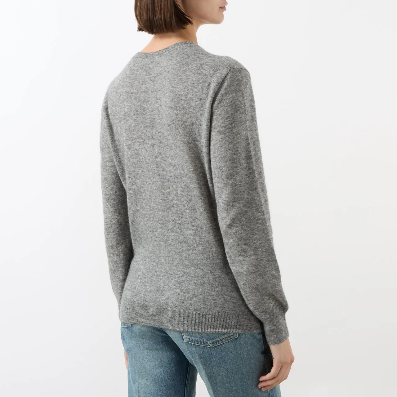 SAINT LAURENT Classic Knitted Sweater - Grey