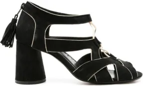 Sarah Chofakian Taylor 65mm cone-heeled sandals Black