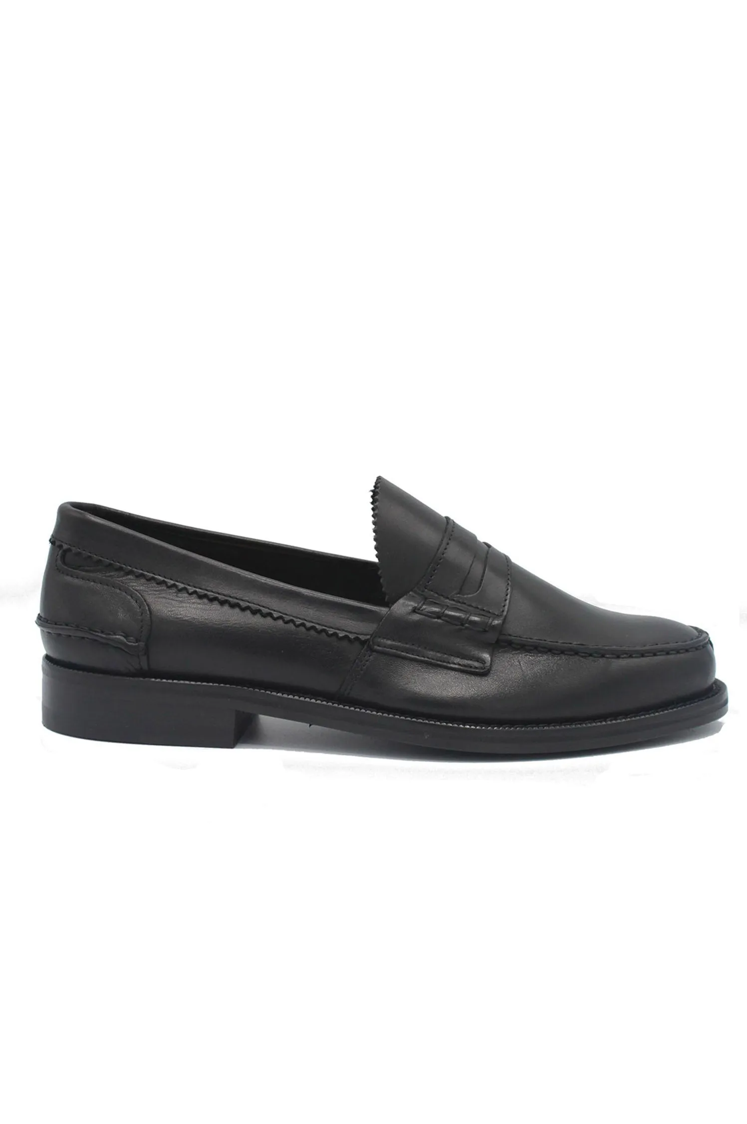 SAXONE OF SCOTLAND PENNY LOAFER PELLE NERA