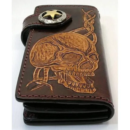 Skull Brown Men's Wallet