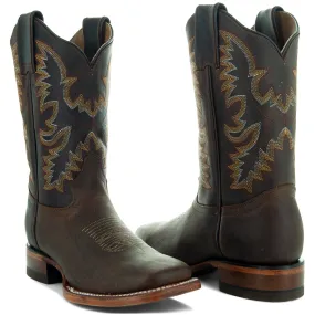 Soto Boots Women's Leather Square Toe Cowboy Boots M4008