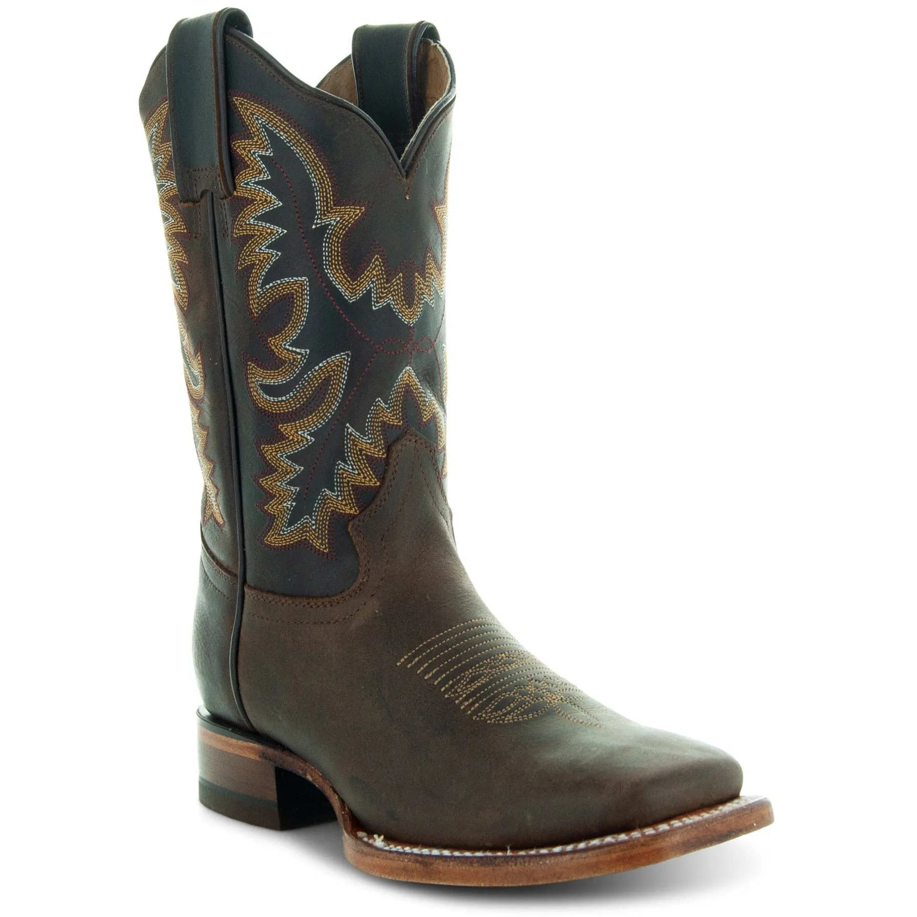 Soto Boots Women's Leather Square Toe Cowboy Boots M4008