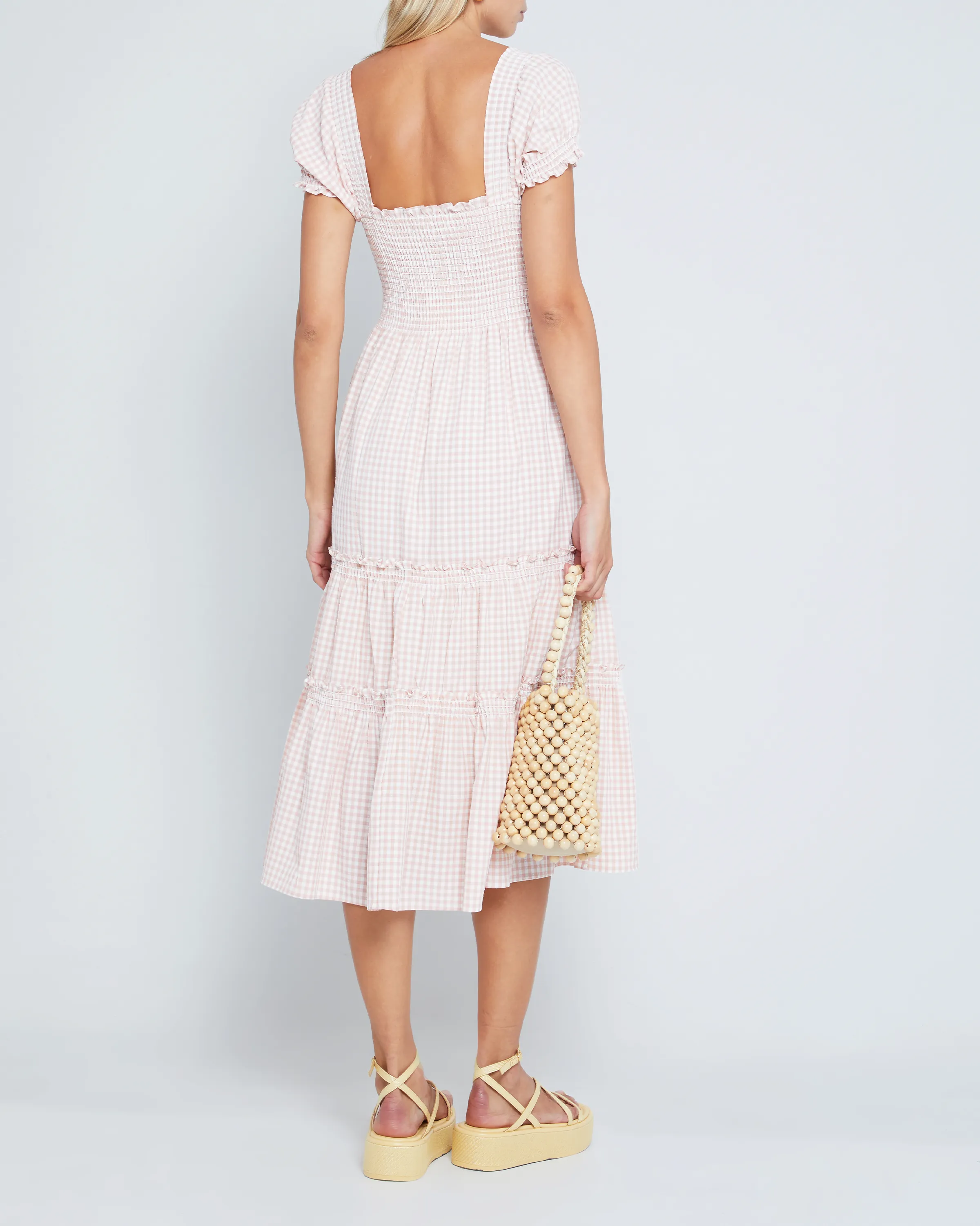 Square Neck Smocked Maxi Dress
