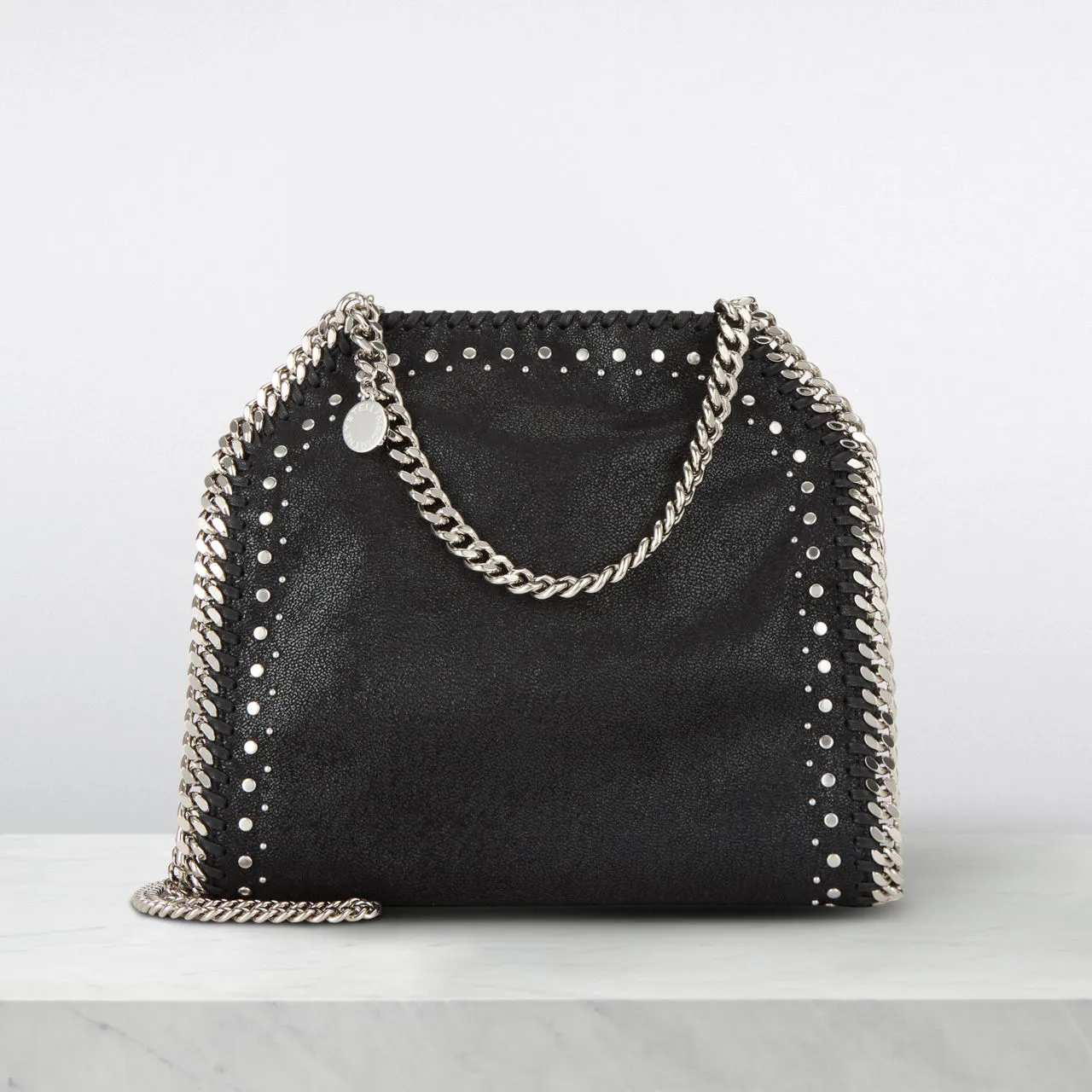 STELLA MCCARTNEY Falabella Studded Mini Tote Bag - Black