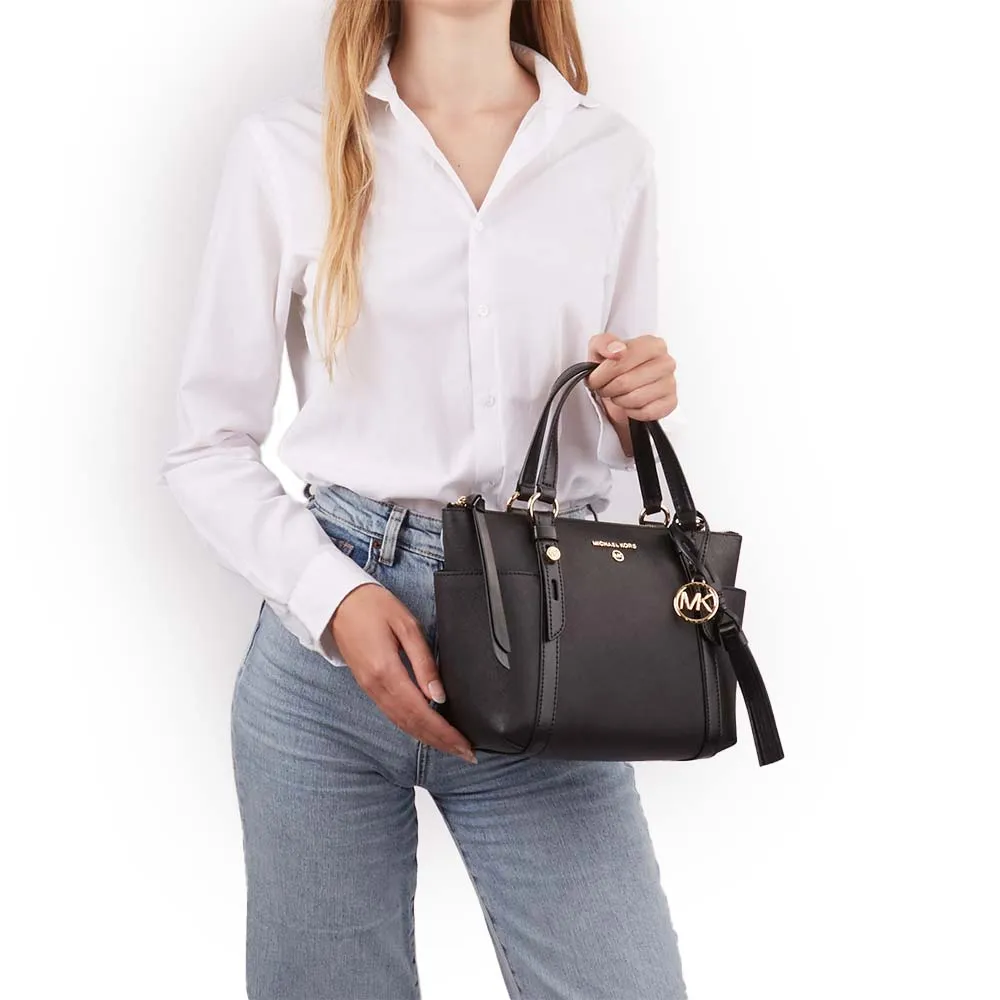 Sullivan Small Saffiano Leather Top-Zip Tote Bag