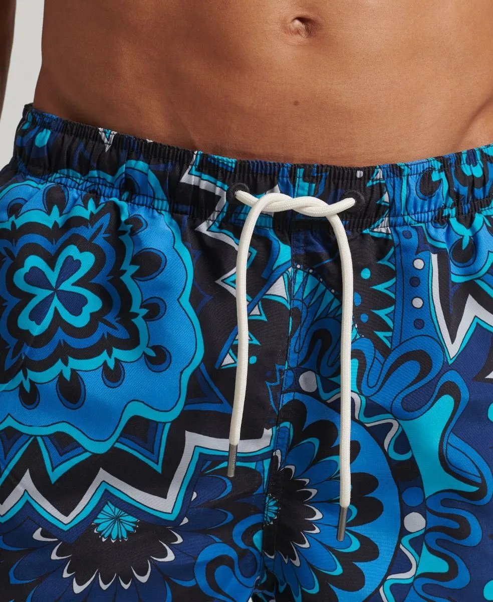 Superdry Summer Print Swim Shorts Psychedelic Blue Print