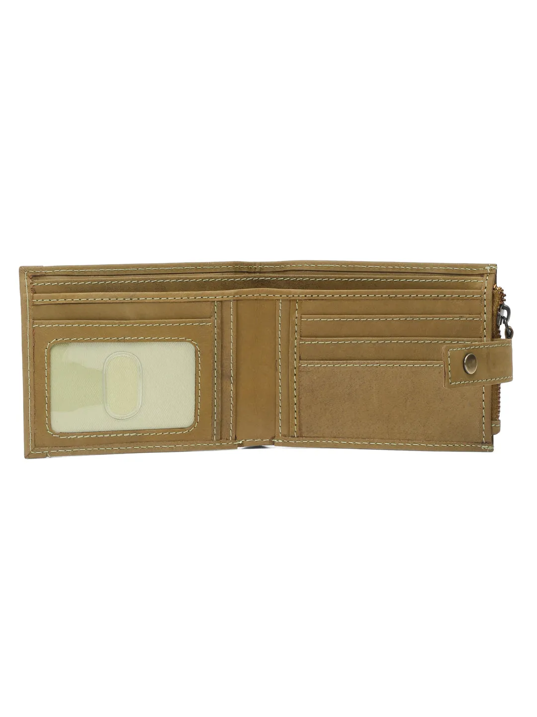 Teakwood Leathers Men Green RFID Protected Two Fold Wallet