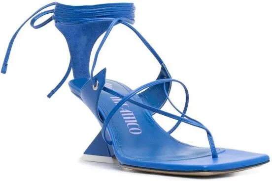 The Attico Cheope 80mm lace-up sandals Blue