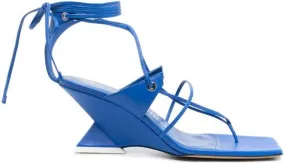 The Attico Cheope 80mm lace-up sandals Blue