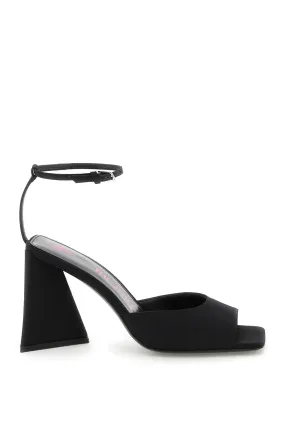 The Attico 'Piper' Satin Sandals   Black