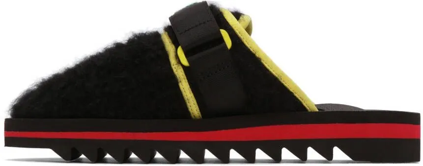 The Elder Statesman Black Suicoke Edition Dyed Zavo Sandals