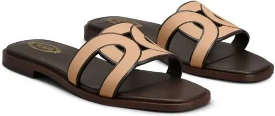 Tod's Kate cut-out suede sandals Brown