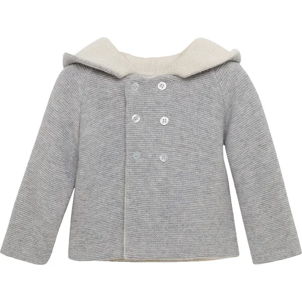 Trotters London Teddy Coat, Grey Marl