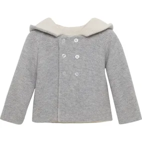 Trotters London Teddy Coat, Grey Marl