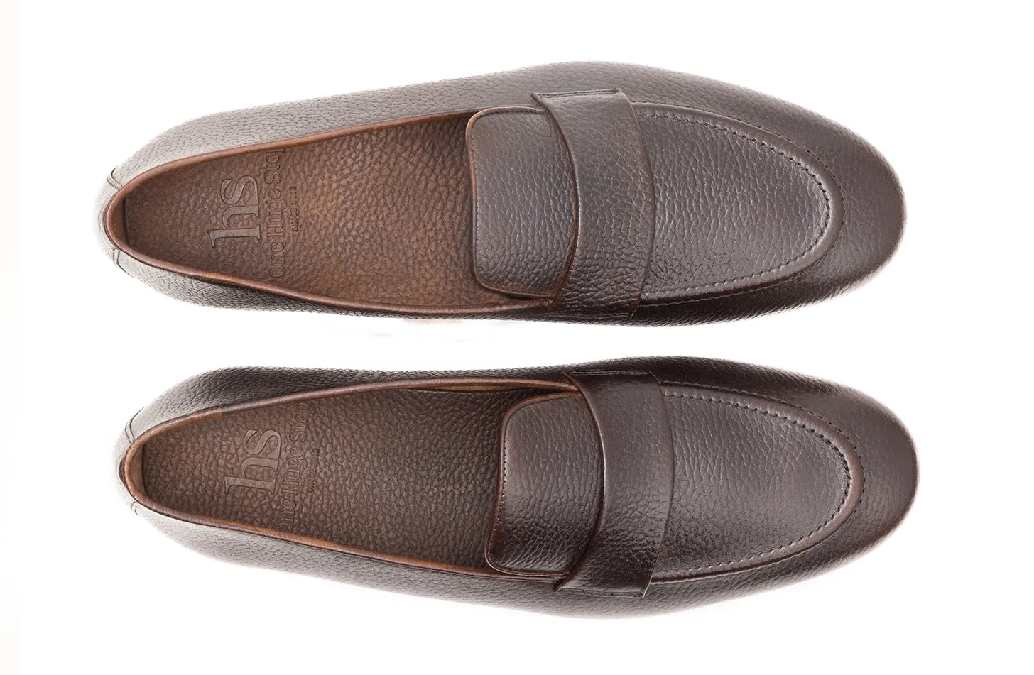 Unlined Penny Strap Loafer with cord stitch on the vamp