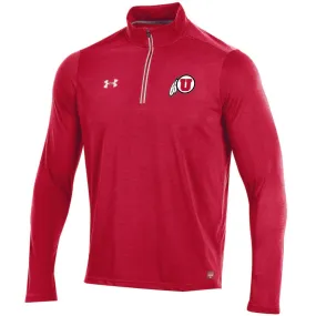 Utah Utes Under Armour Sideline On Field Microthread Light Pullover Red Jacket