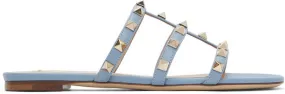 Valentino Garavani Blue Rockstud Cage Sandals