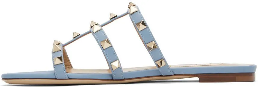 Valentino Garavani Blue Rockstud Cage Sandals