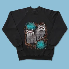 Vintage Racoon Sweater Medium