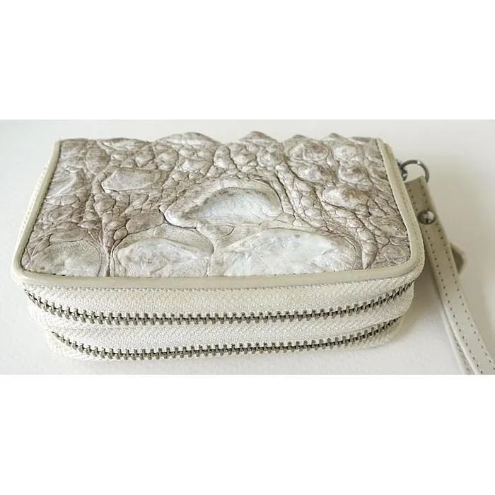 White Pearl Crocodile Wallet