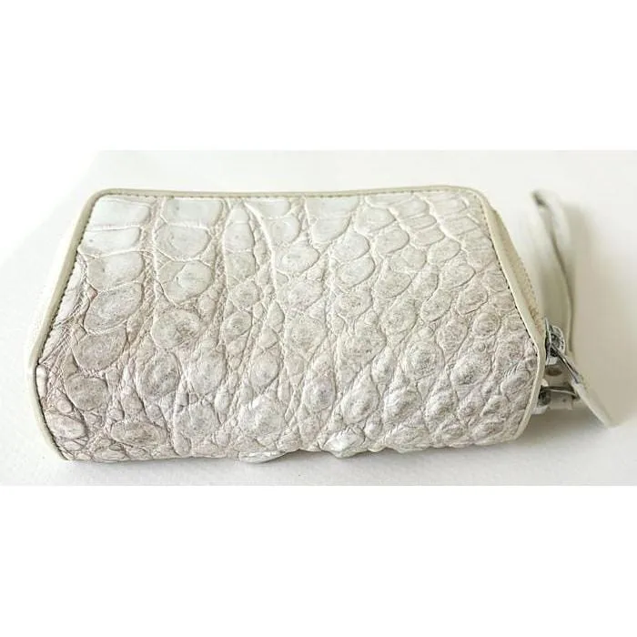 White Pearl Crocodile Wallet