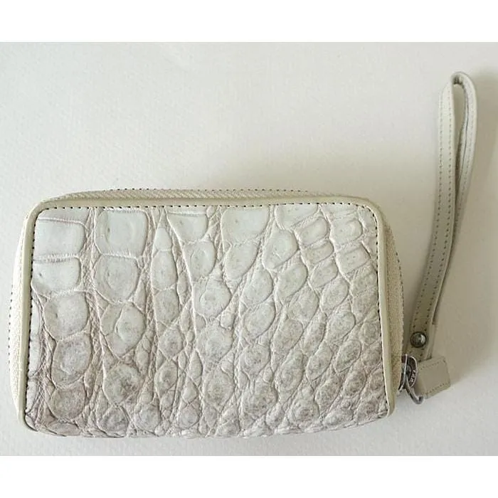 White Pearl Crocodile Wallet