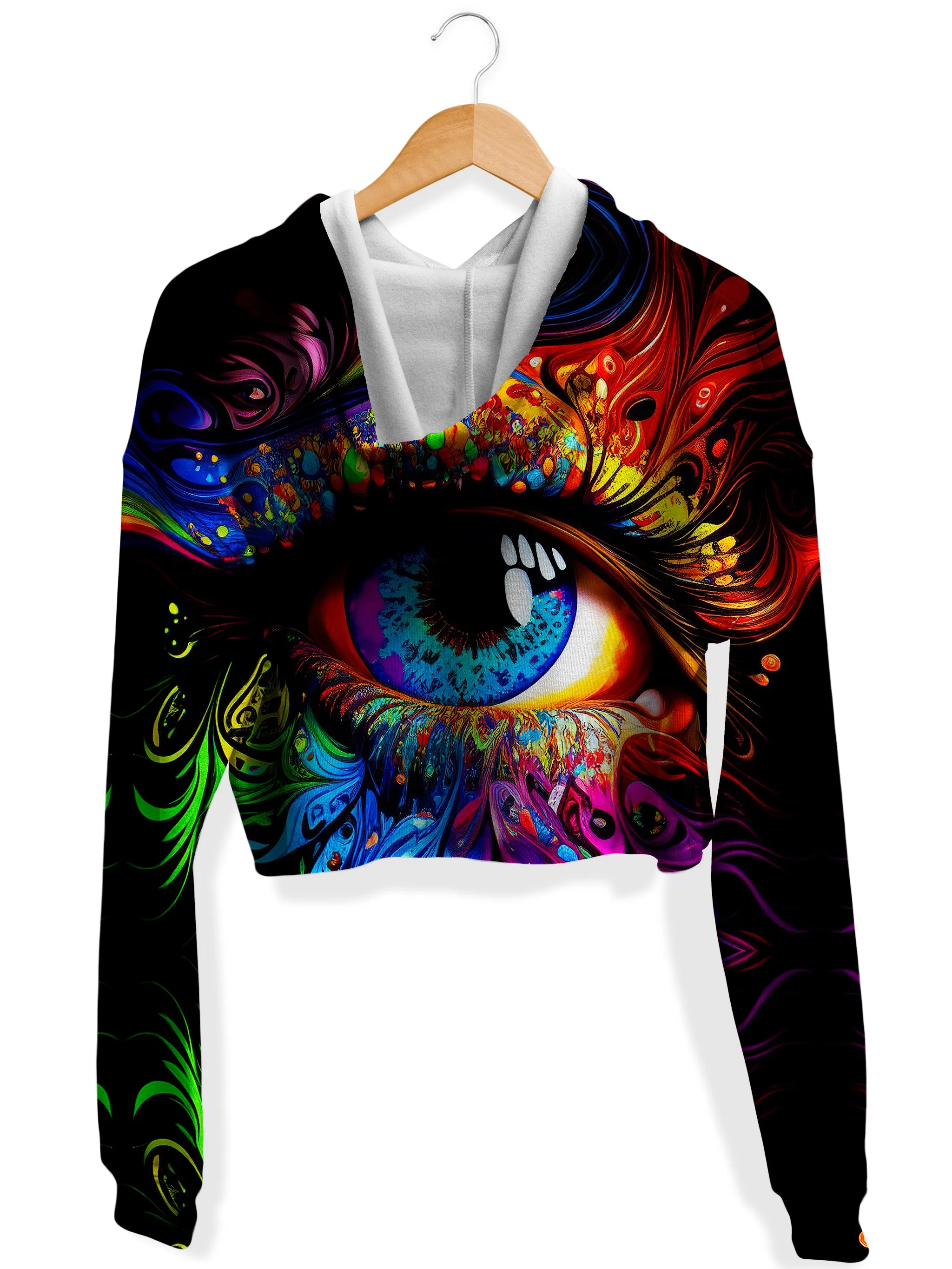 Window to the Soul Fleece Crop Hoodie