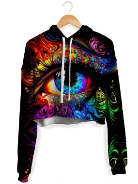 Window to the Soul Fleece Crop Hoodie