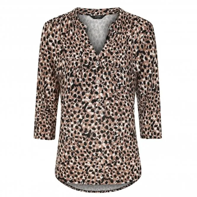 Womens Animal Print Blouse