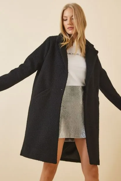 Women's Wool-Mixed Boucle Coat