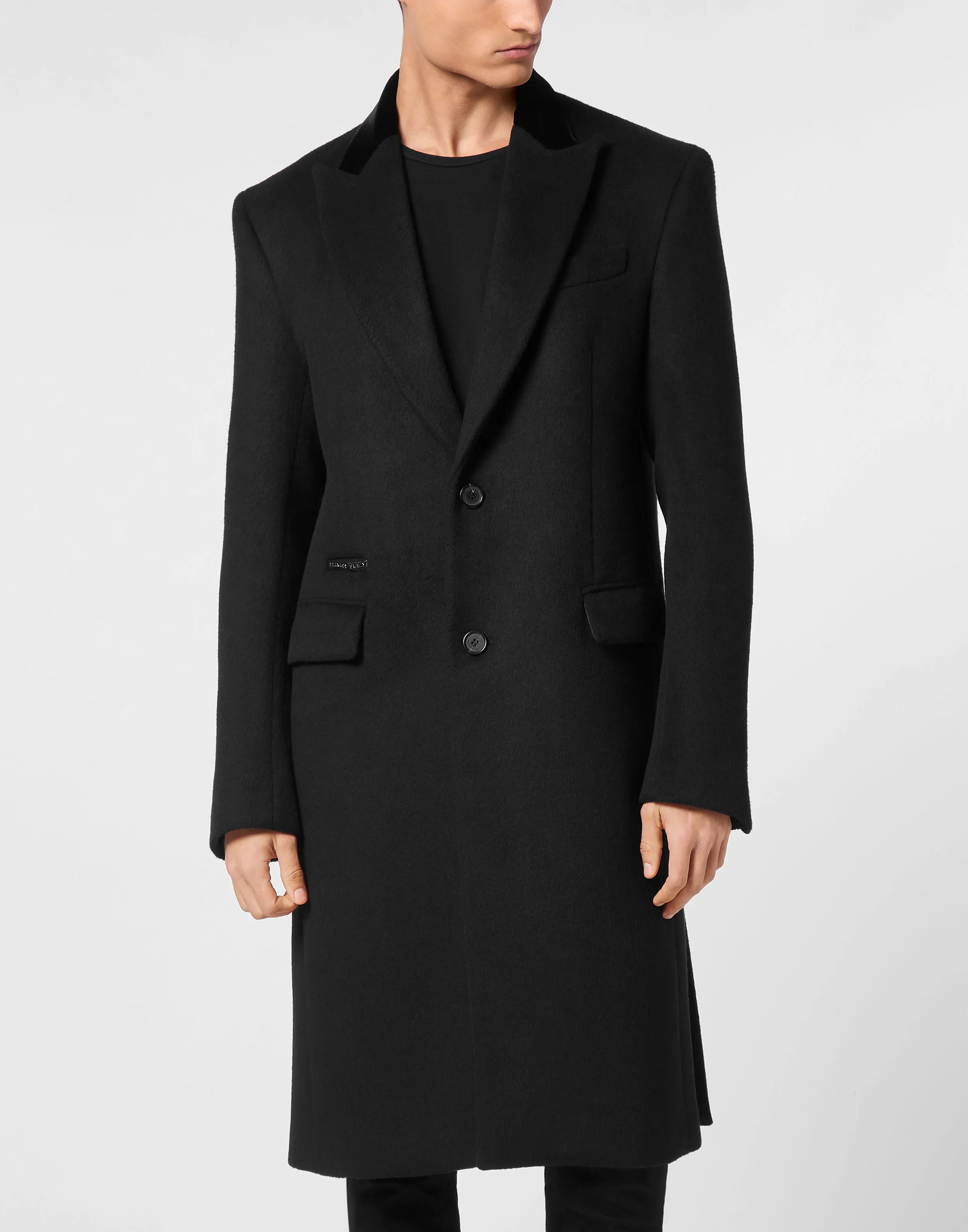 Wool Coat Long Skull&Bones