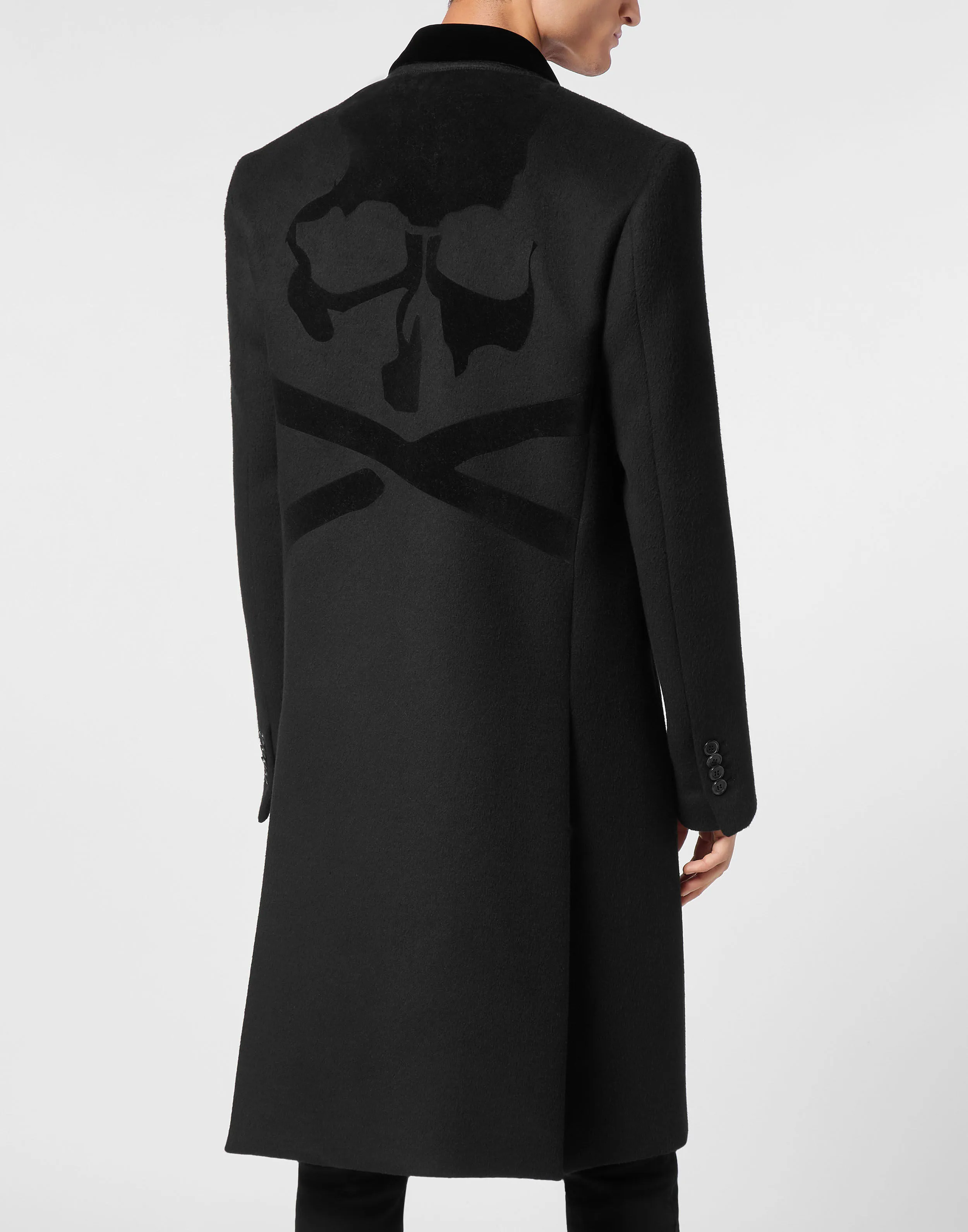 Wool Coat Long Skull&Bones