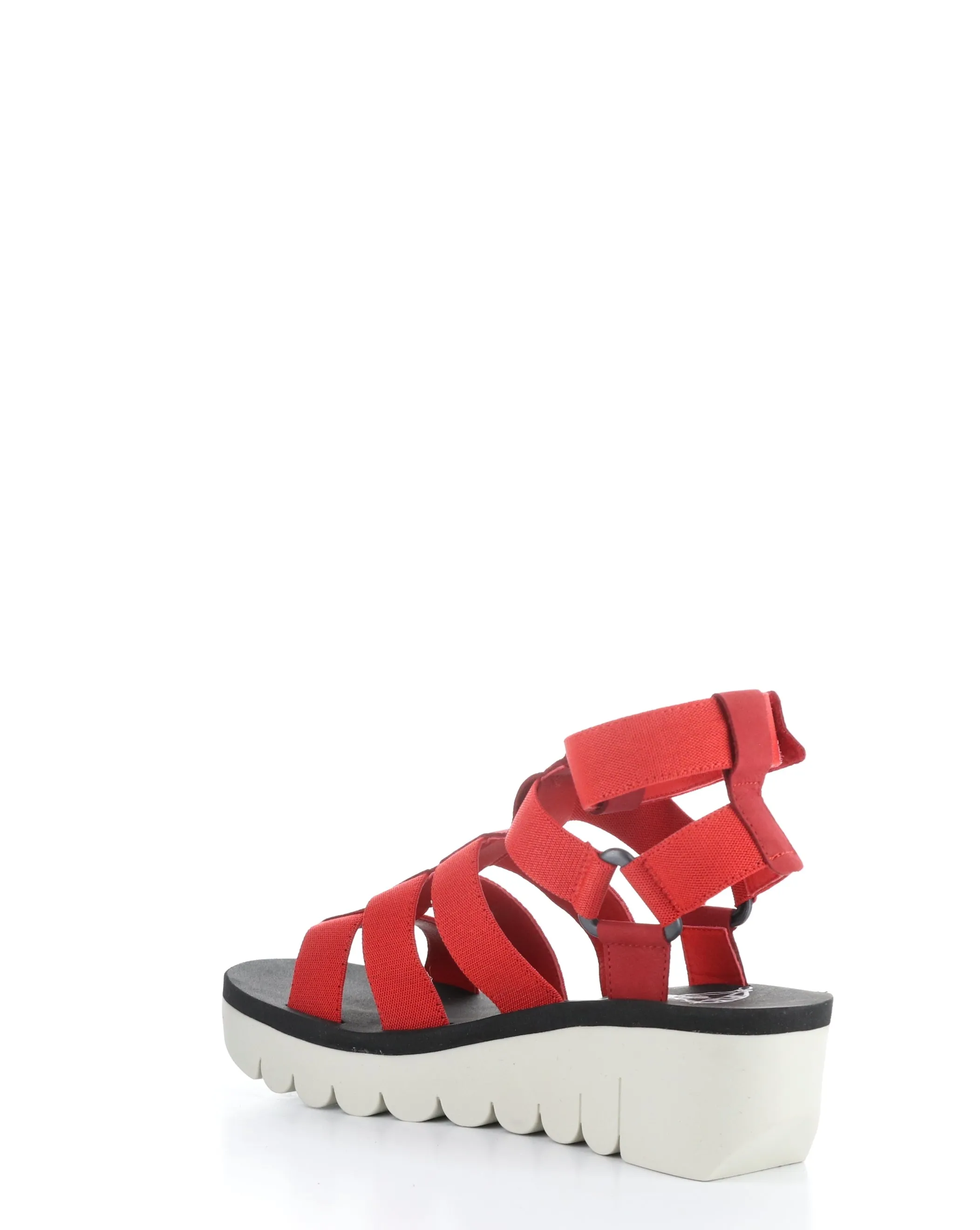 YUFI032FLY Red Velcro Sandals